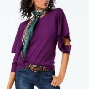 CABI Pullover Sweater Purple Top M